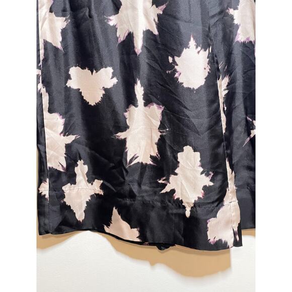 Ulla Johnson Noir Blur Sawyer 100% Silk Wide Leg Elastic Waist Pants Size 4 - Picture 5 of 9